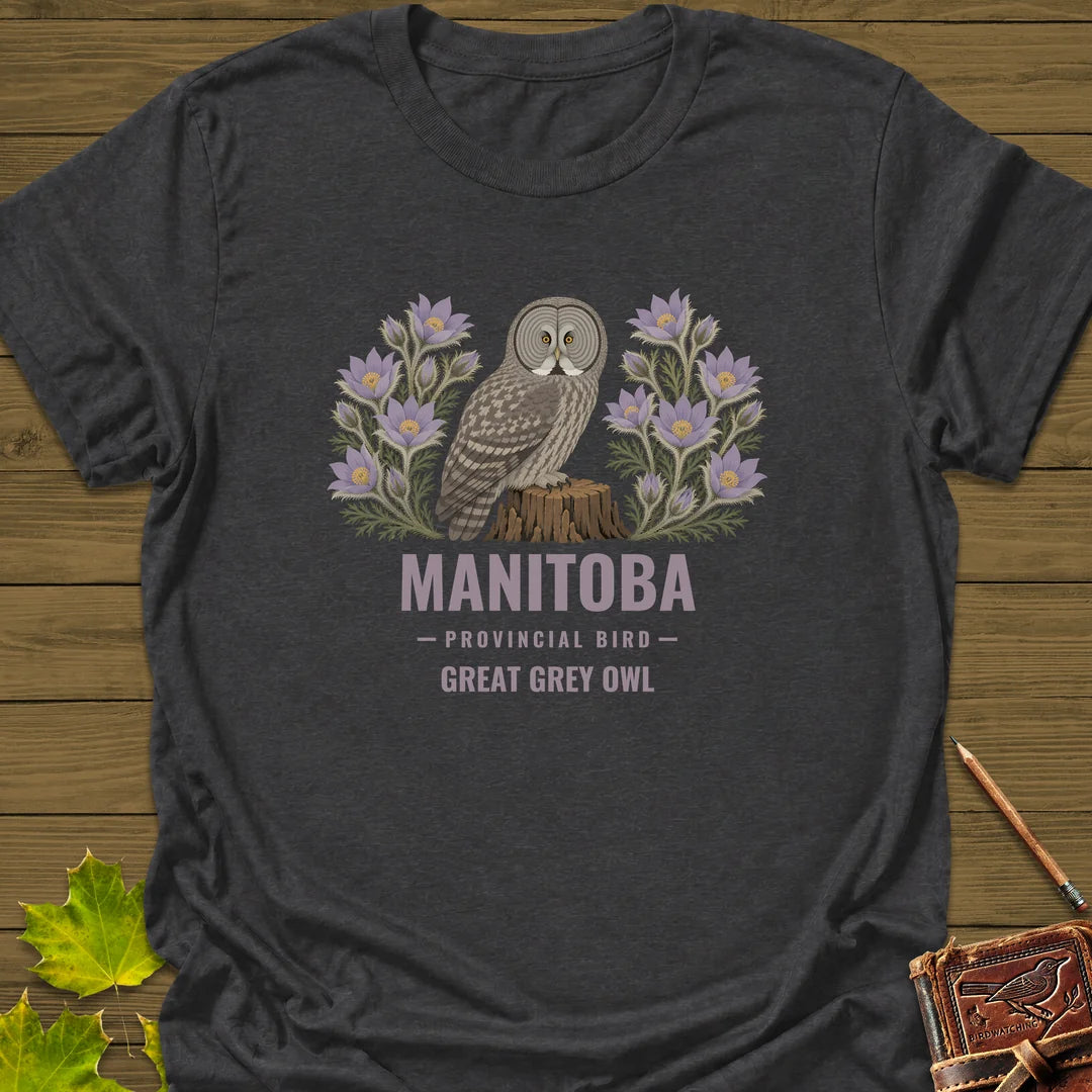 Manitoba Provincial Bird T-Shirt in Dark Heather