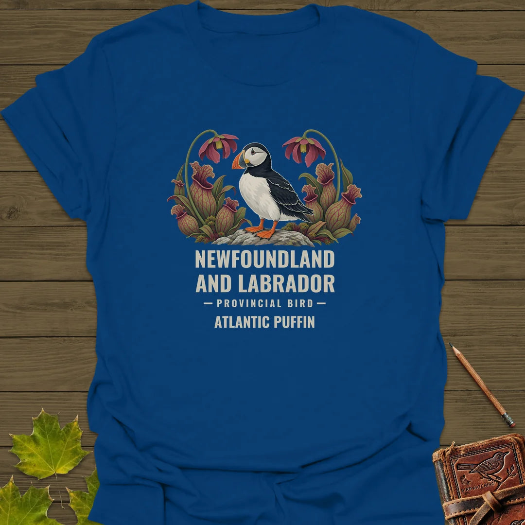 Newfoundland and Labrador Provincial Bird T-Shirt in Royal