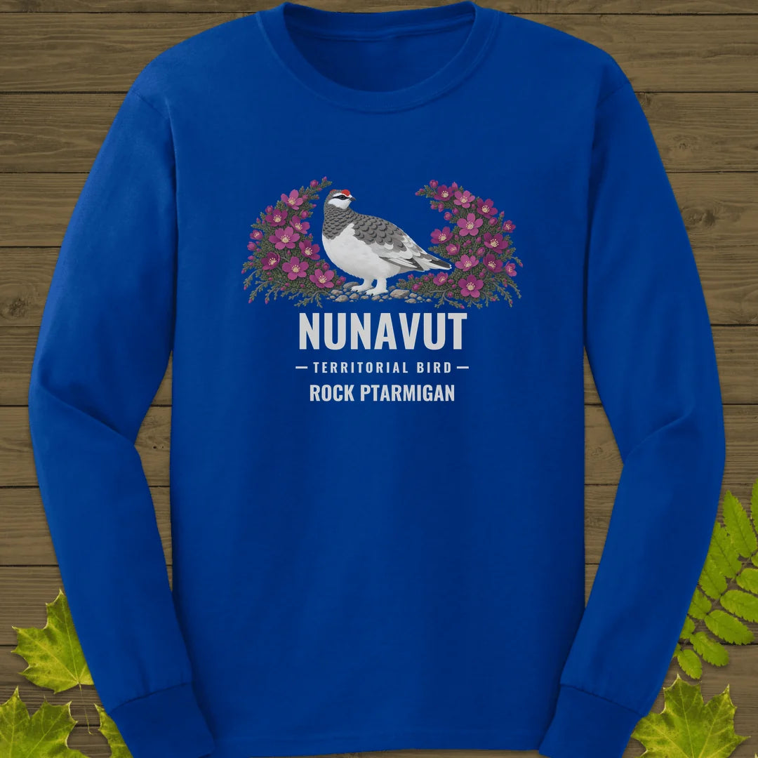 Nunavut Territorial Bird Long Sleeve in Royal
