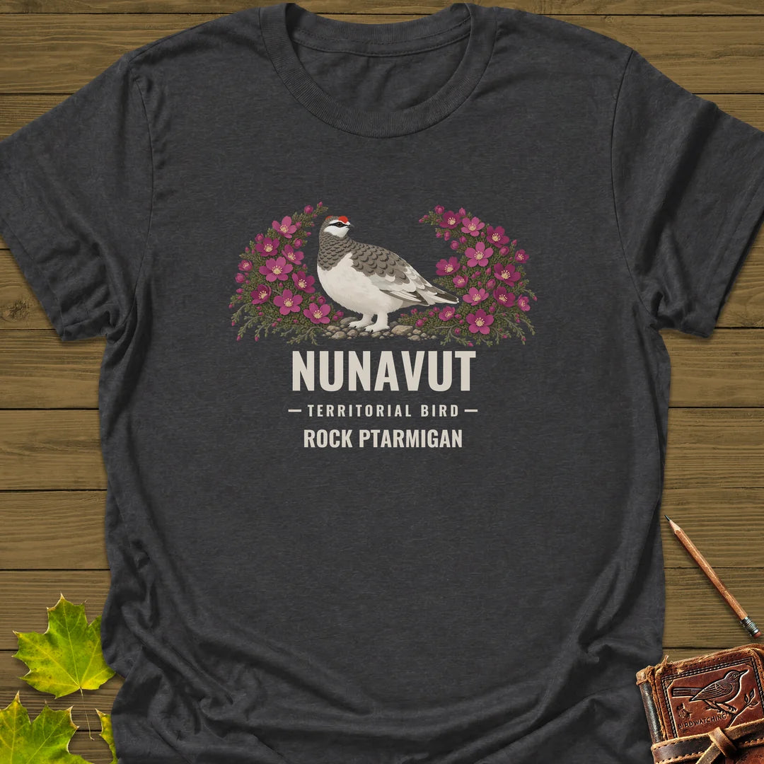 Nunavut Territorial Bird T-Shirt in Dark Heather