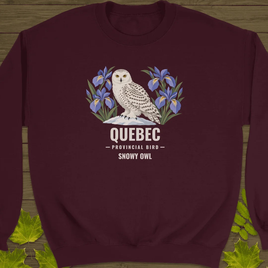 Quebec Provincial Bird Sweatshirt in Maroon