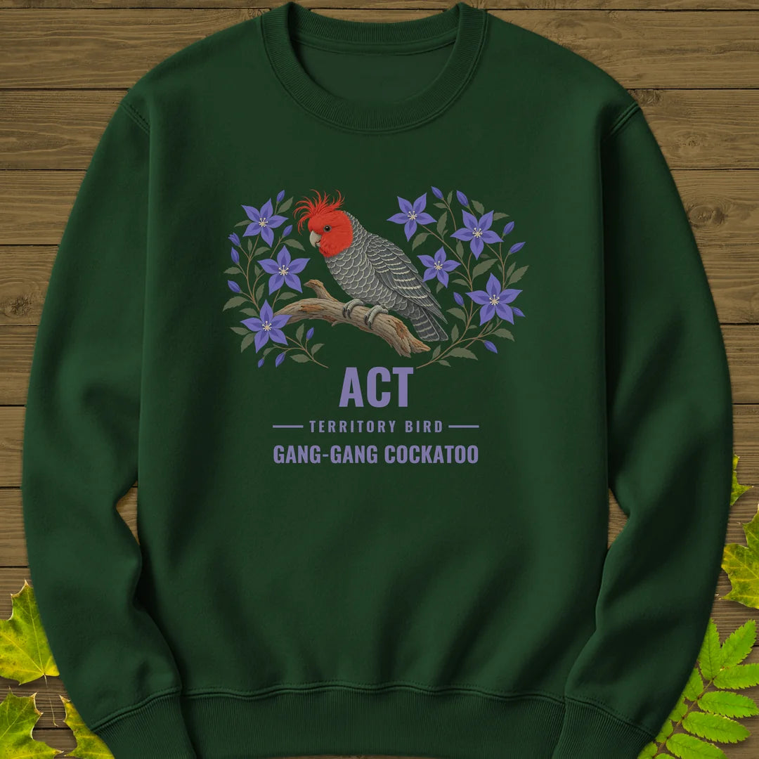 Australian Capital Territory Bird Sweatshirt in Forest Green