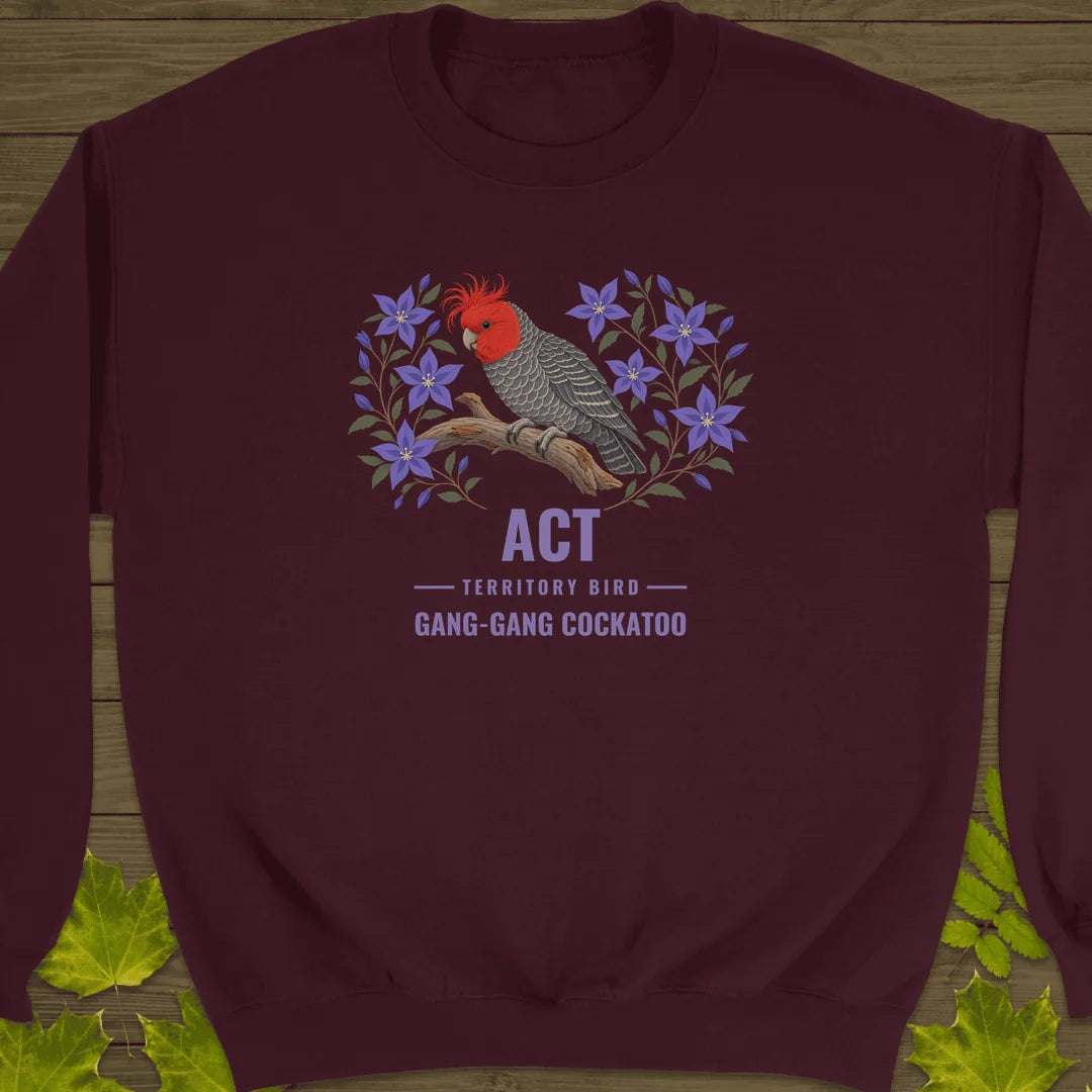 Australian Capital Territory Bird Sweatshirt in Maroon