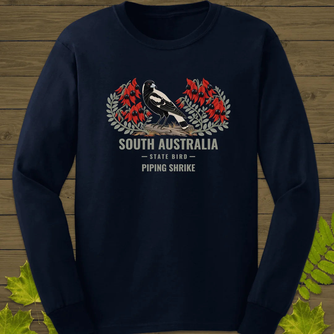 South Australia State Bird Long Sleeve in Navy