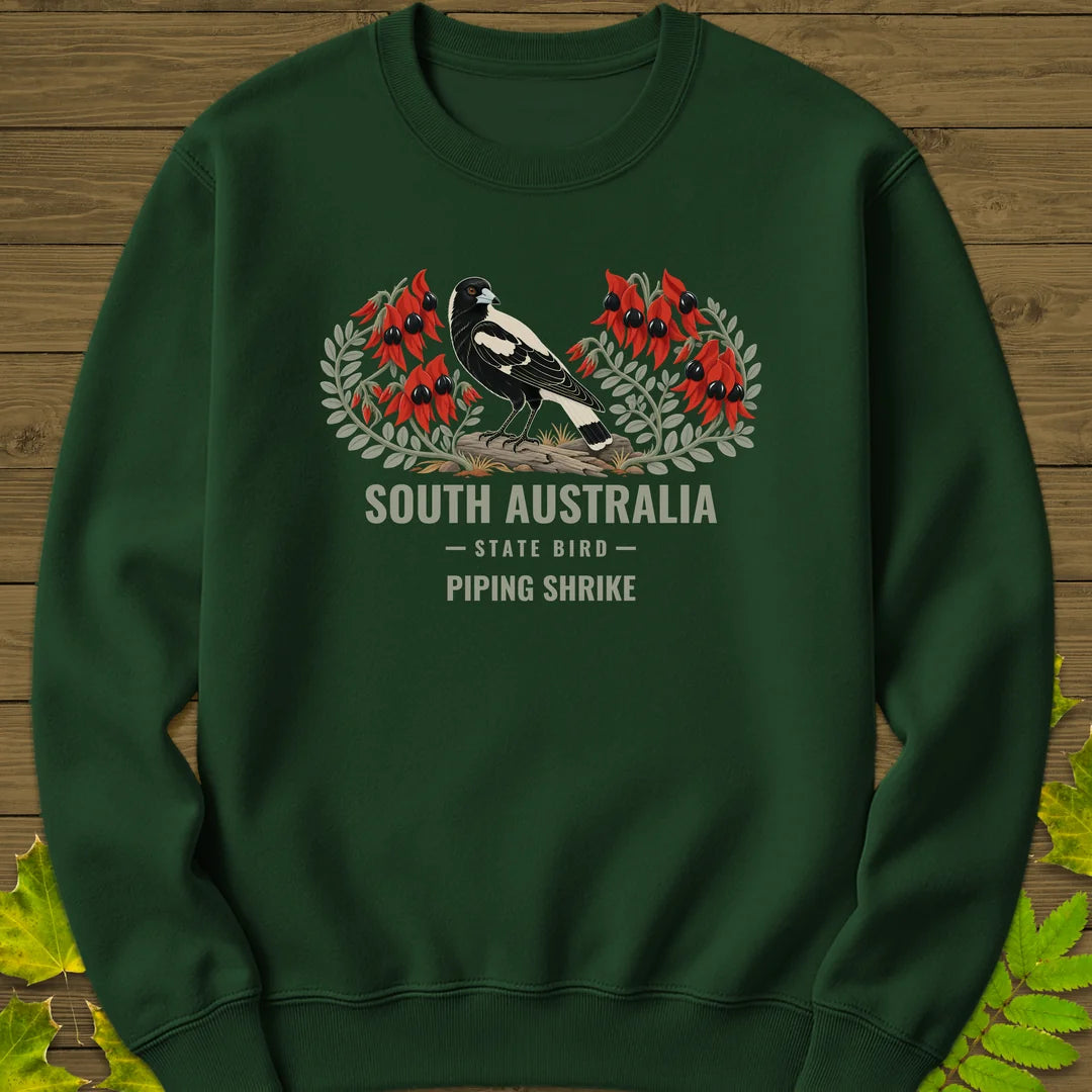 South Australia State Bird Sweatshirt in Forest Green