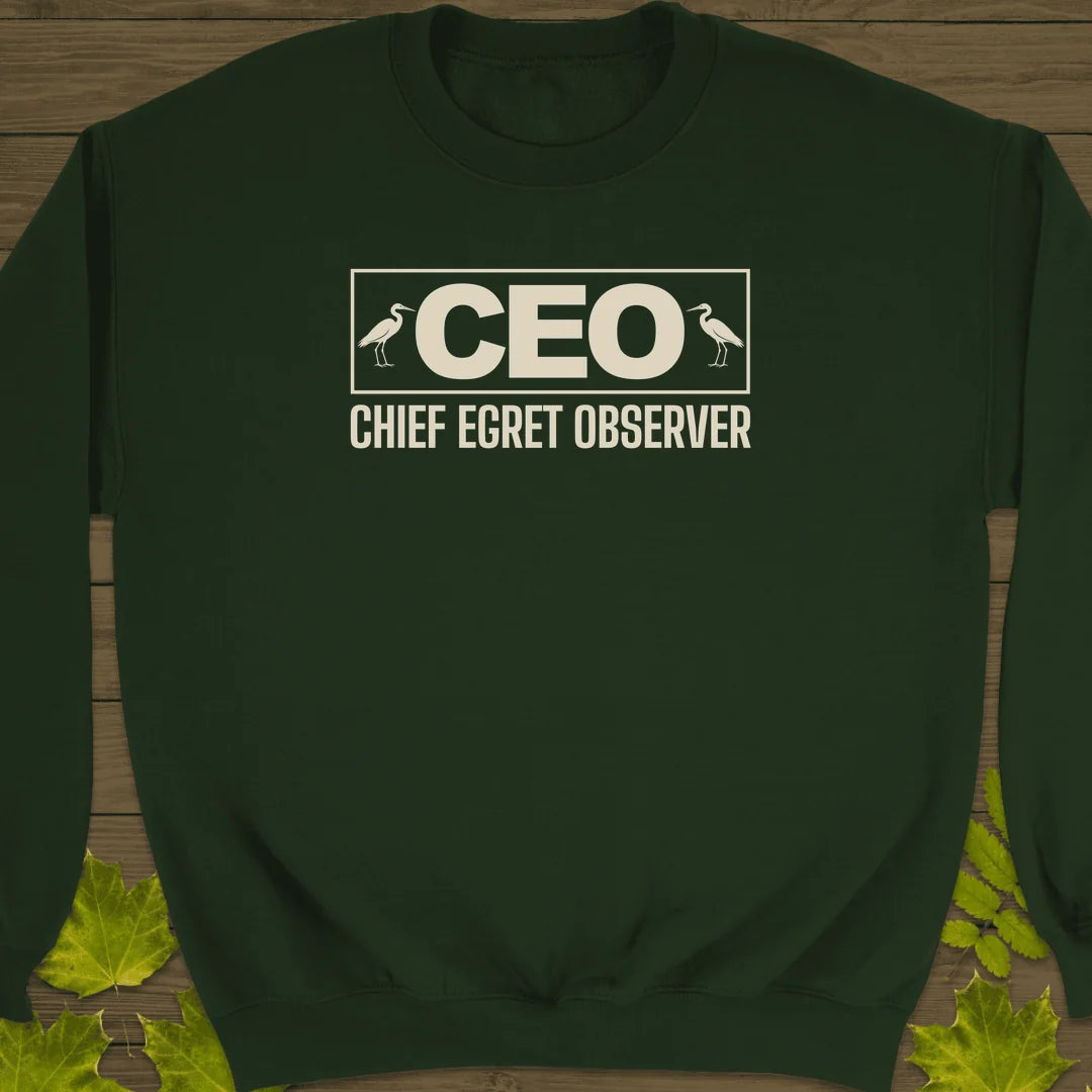 Chief Egret Observer Sweatshirt in Forest Green