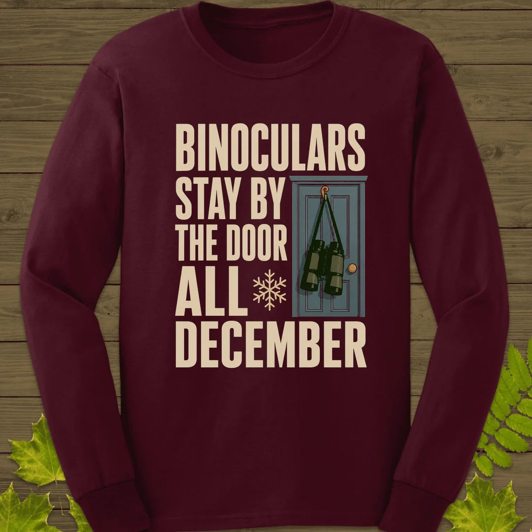 Binoculars By The Door Long Sleeve in Maroon