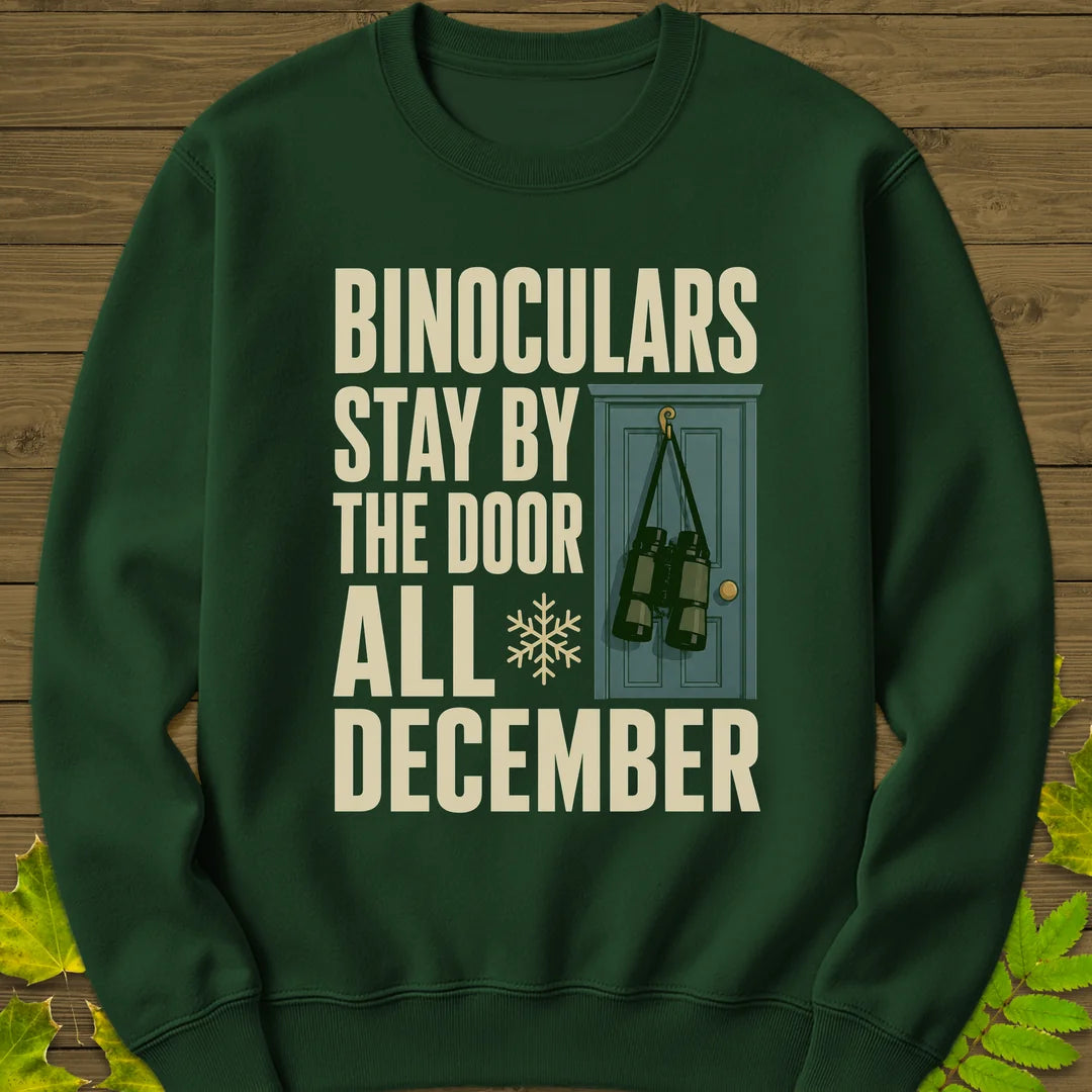 Binoculars By The Door Sweatshirt in Forest Green