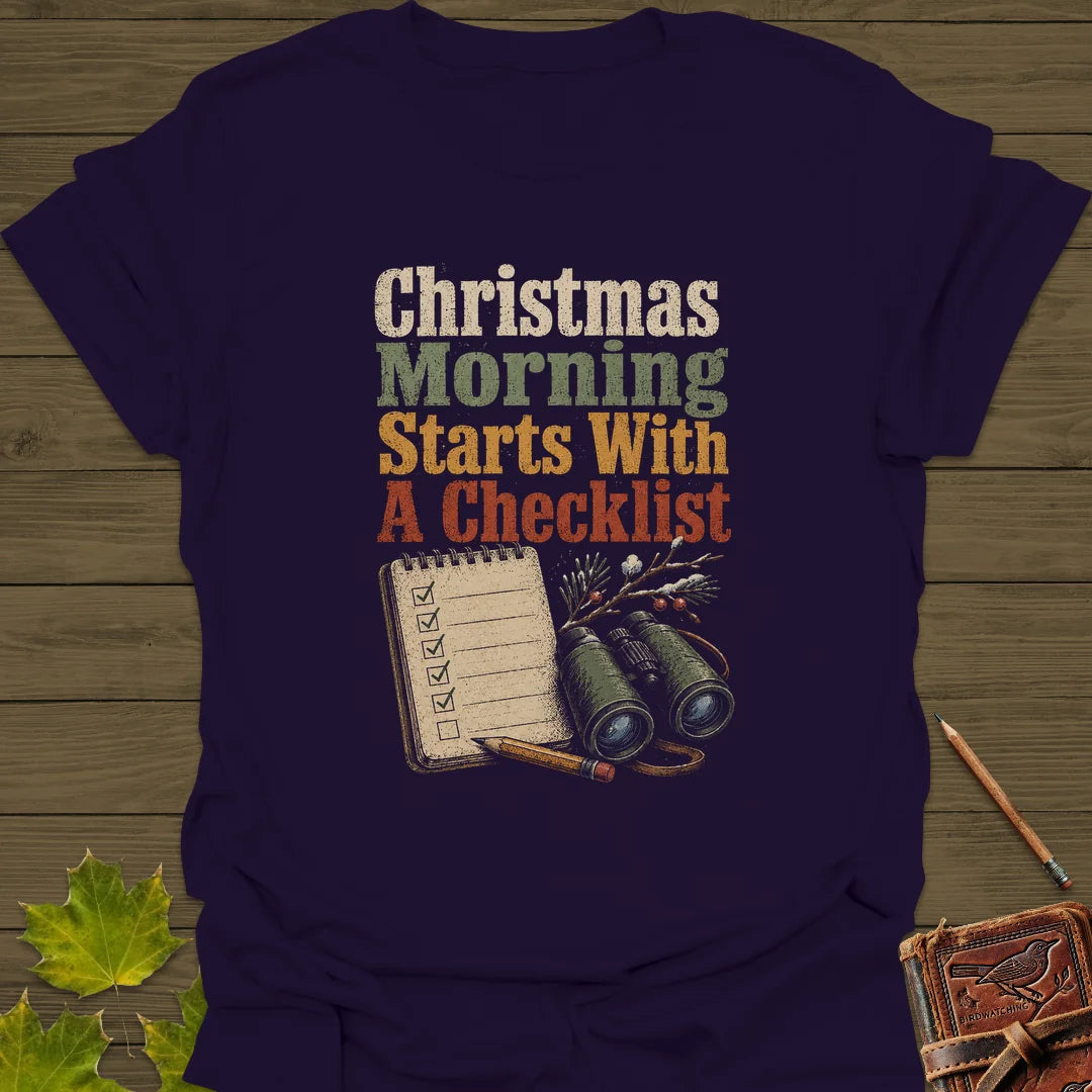 Christmas Checklist T-Shirt in Purple