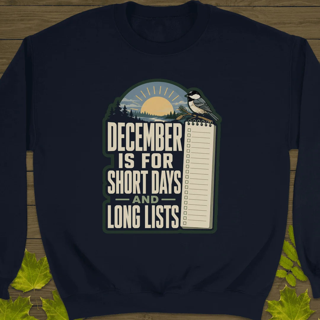 Short Days Long Lists Sweatshirt in Navy
