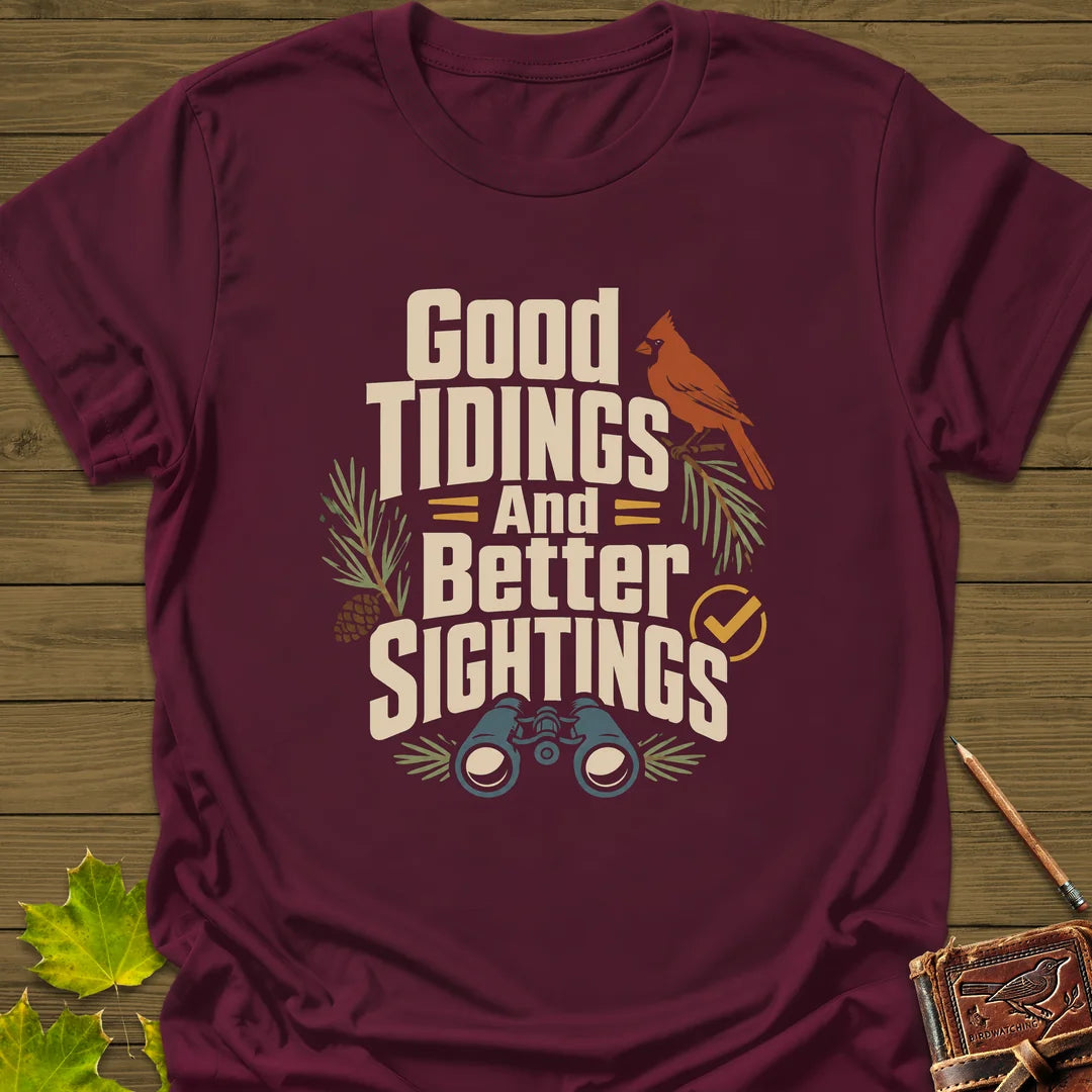 Good Tidings Sightings T-Shirt in Maroon