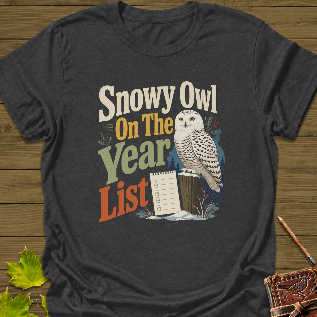 Snowy On The List T-Shirt in Dark Heather