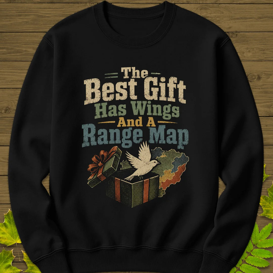 Best Gift Has Wings Sweatshirt in Black