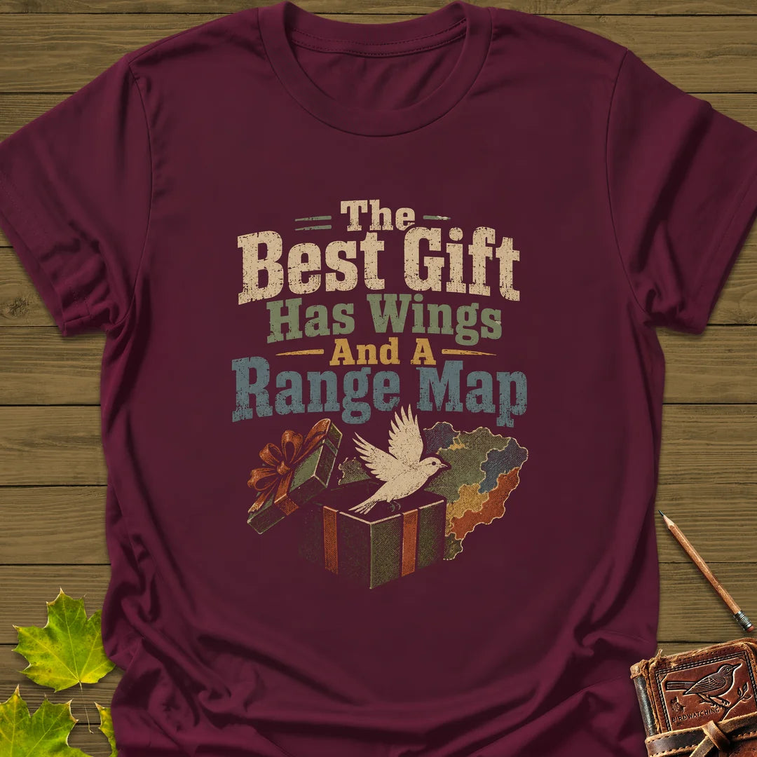 Best Gift Has Wings T-Shirt in Maroon