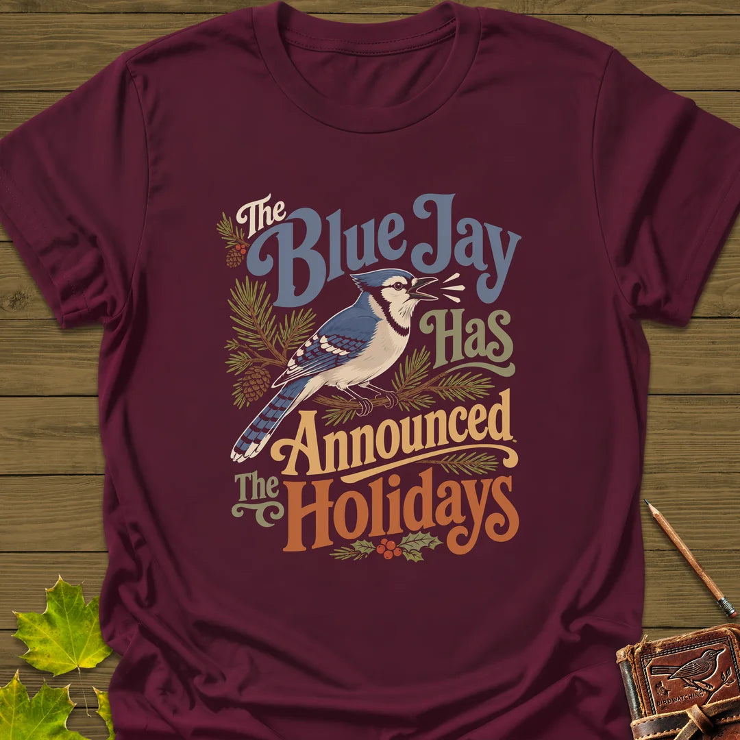Blue Jay Holiday Herald T-Shirt in Maroon
