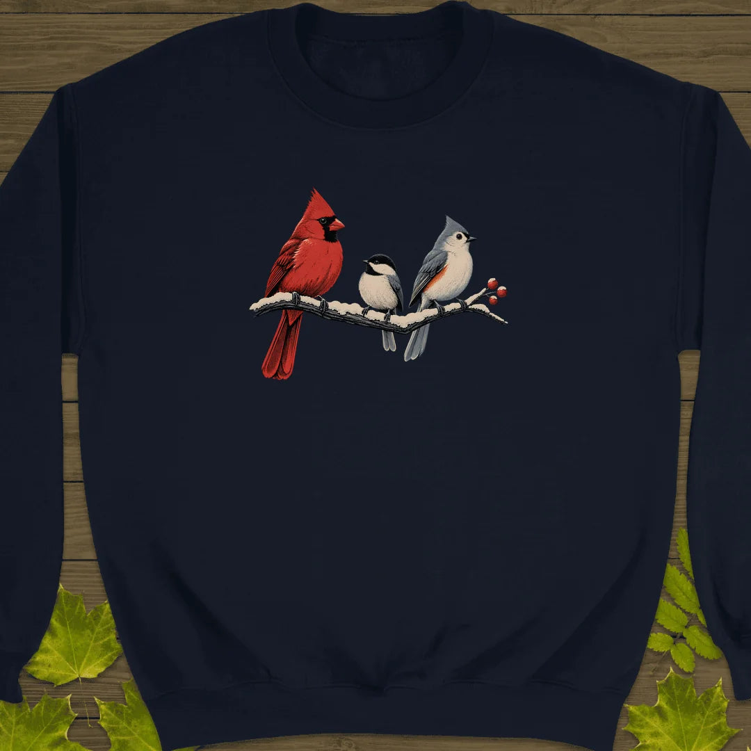 Winter Branch Trio Sweatshirt in Navy