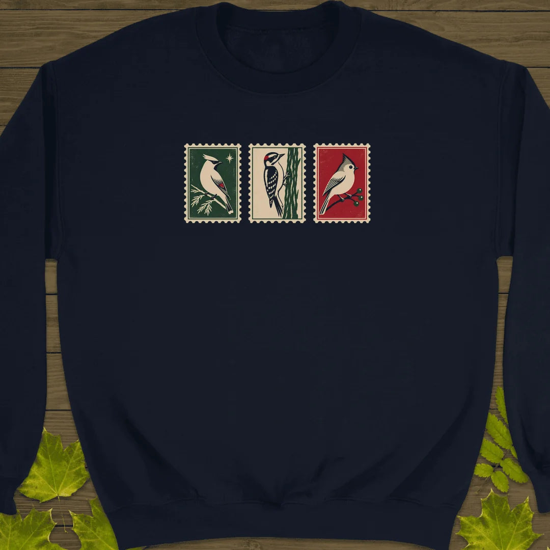 Winter Postage Trio Sweatshirt in Navy