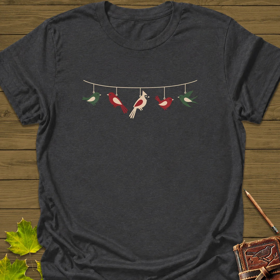Feathered Garland T-Shirt in Dark Heather