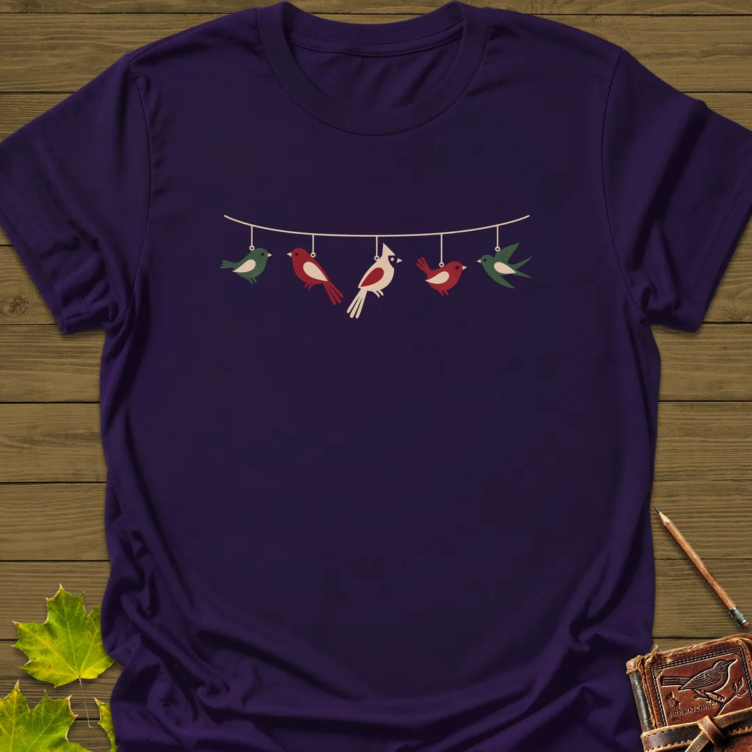Feathered Garland T-Shirt in Purple
