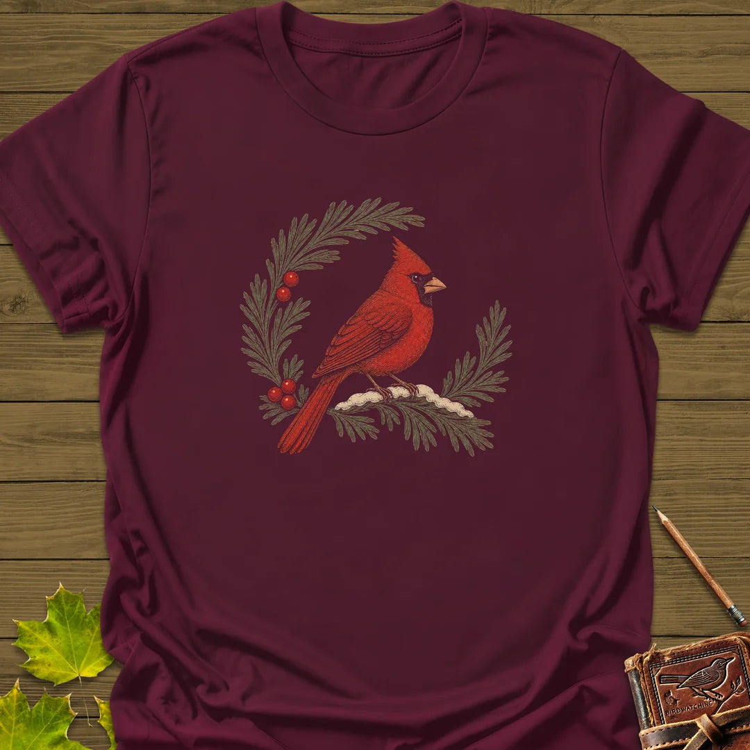 Wreathed In Red T-Shirt in Maroon