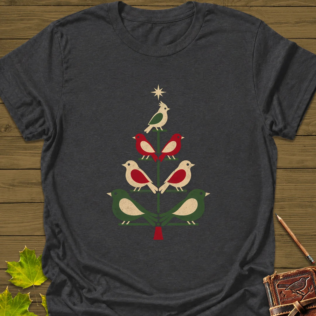 Bird Tree Ornaments T-Shirt in Dark Heather