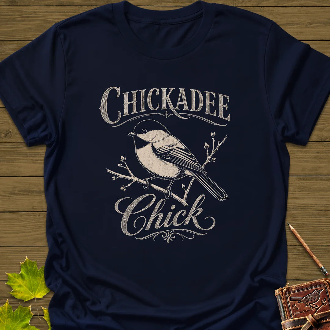 Chickadee Chick T-Shirt in Navy
