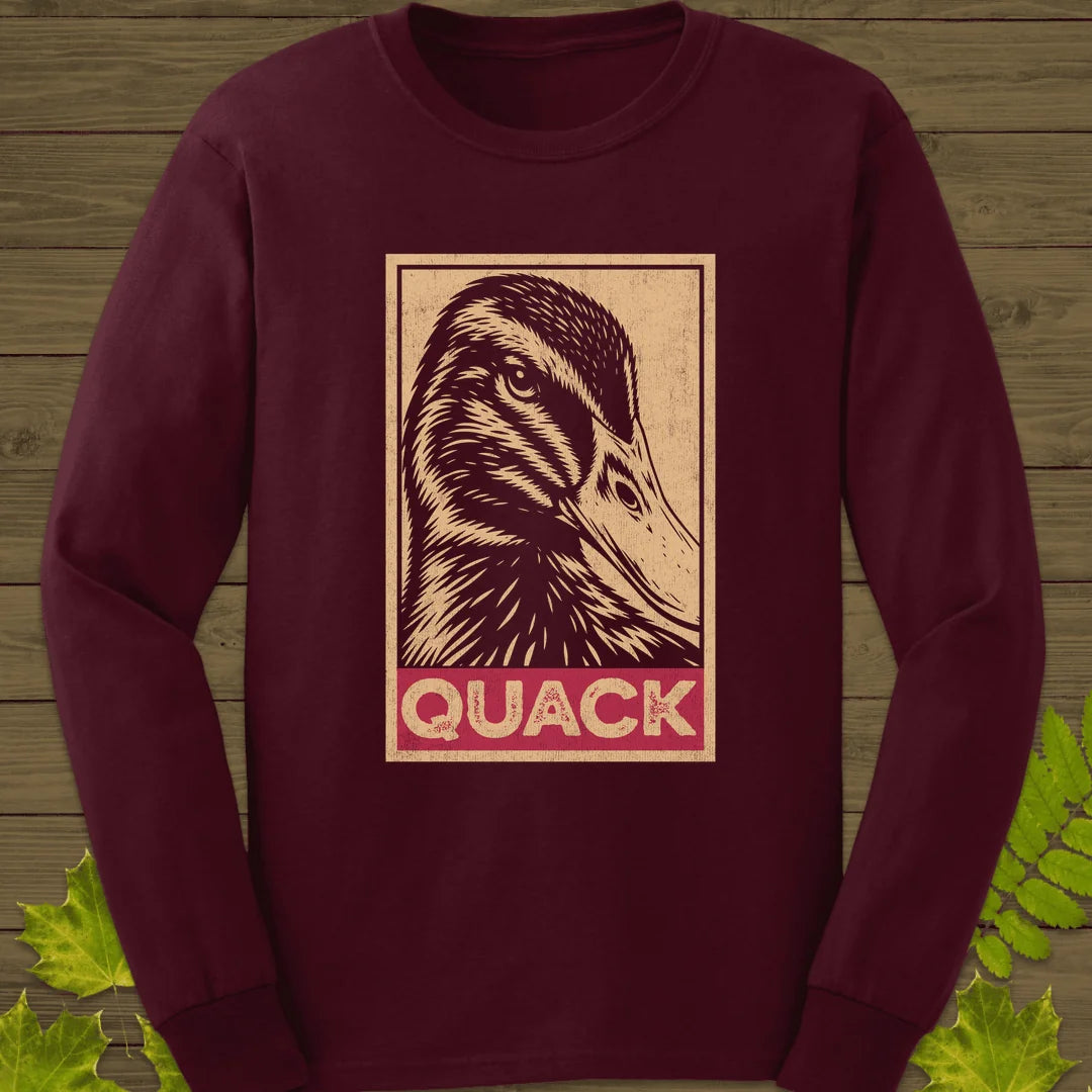 Obey The Quack Long Sleeve in Maroon