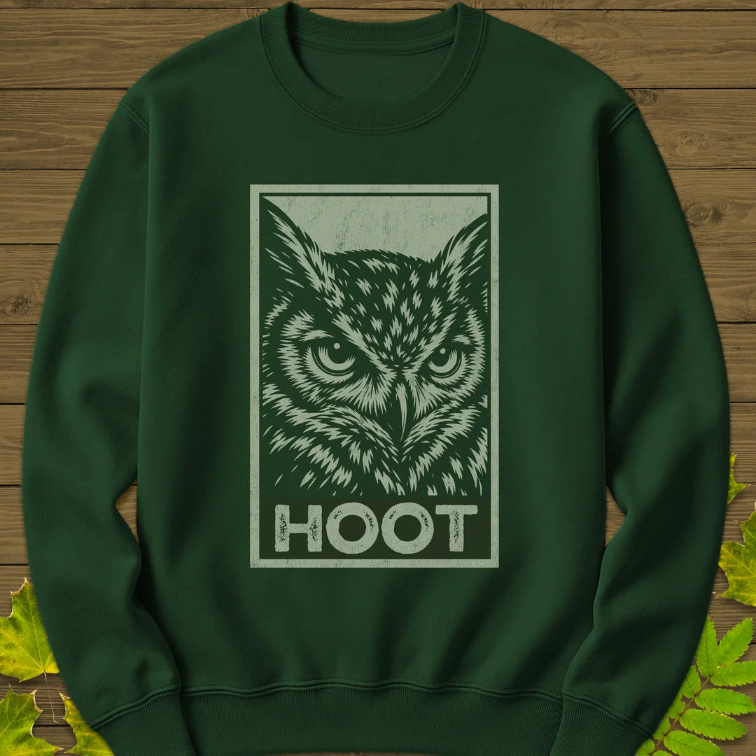 Hoot Sweatshirt in Forest Green