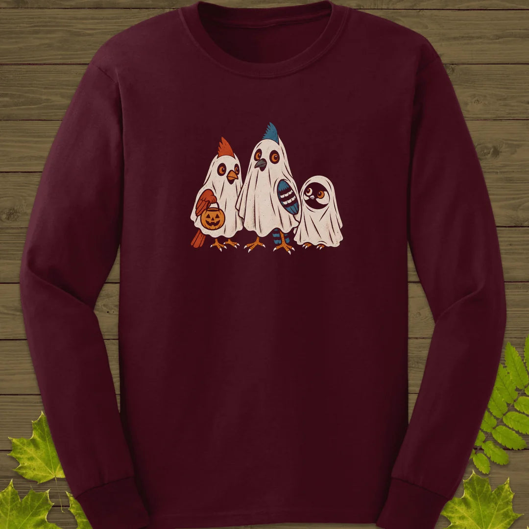 Ghost Flock Long Sleeve in Maroon