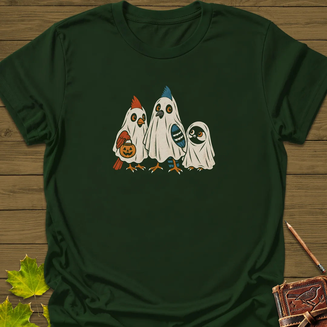 Ghost Flock T-Shirt in Forest Green