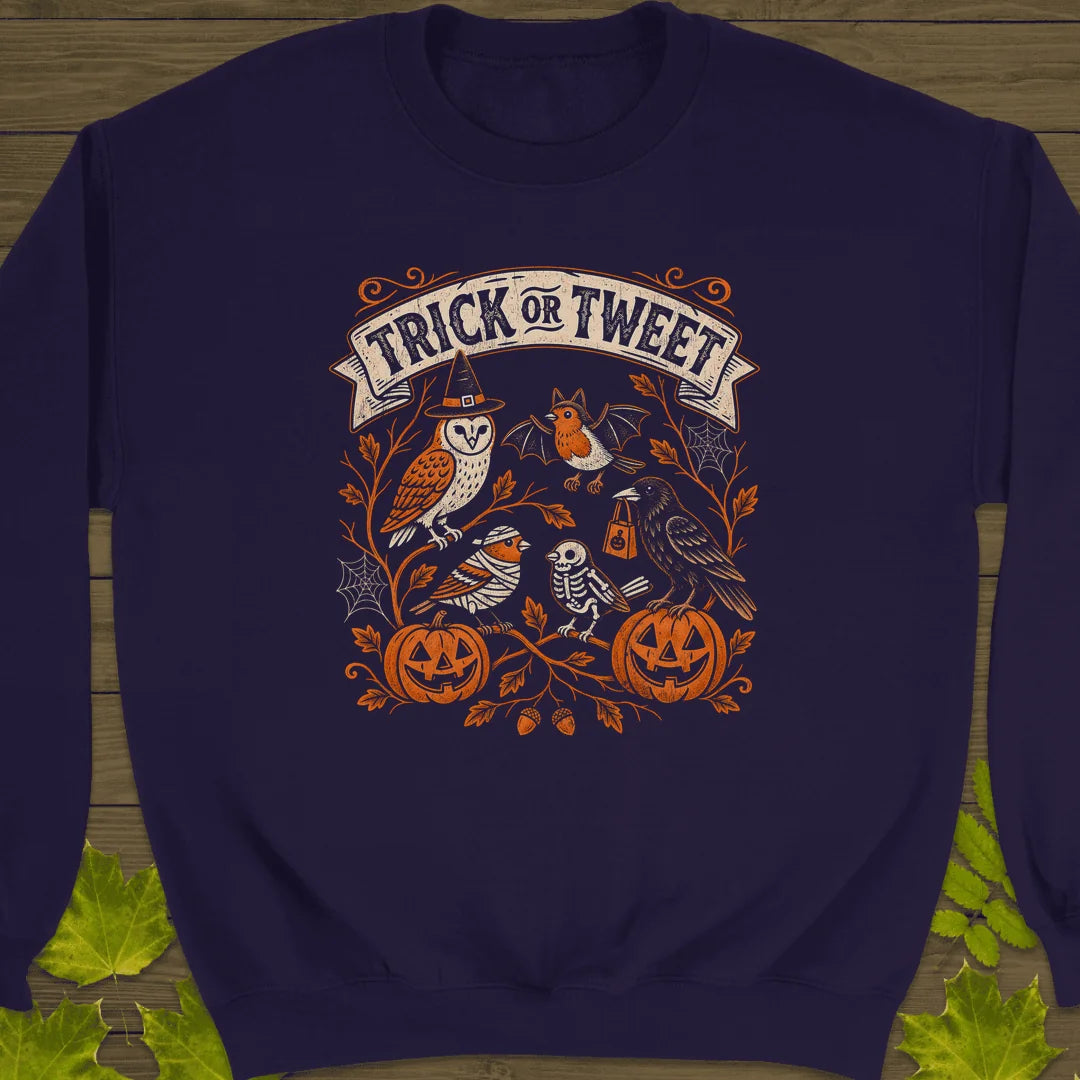Trick Or Tweet Sweatshirt in Purple