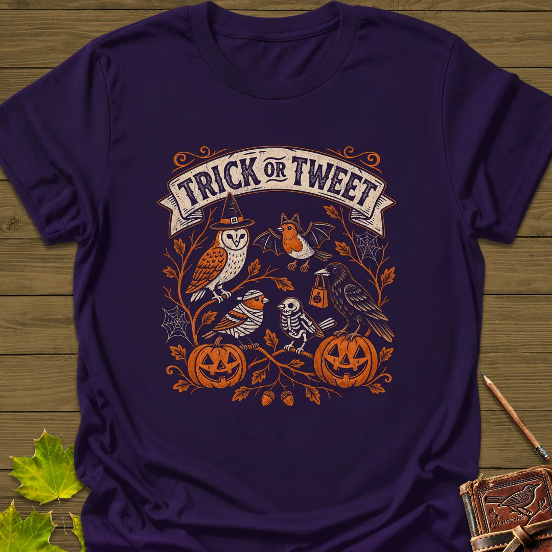 Trick Or Tweet T-Shirt in Purple