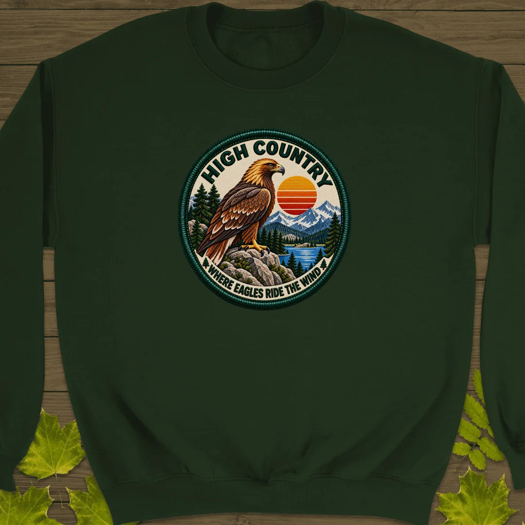 High Country Eagle Sweatshirt in Forest Green