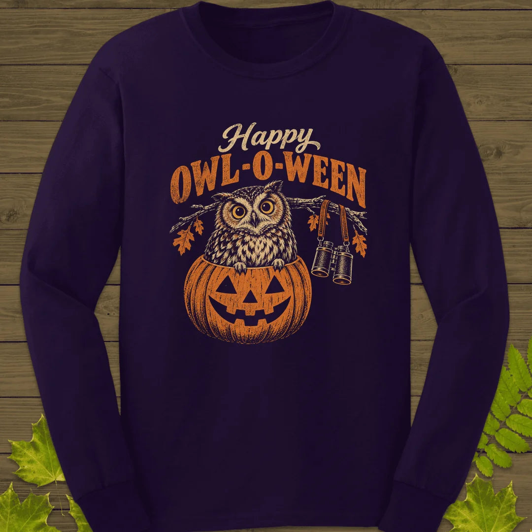 Owl-O-Ween Long Sleeve in Purple