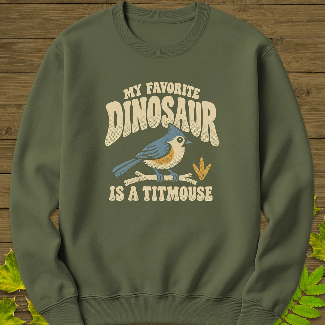 Favorite Dinosaur Sweatshirt in Military Green