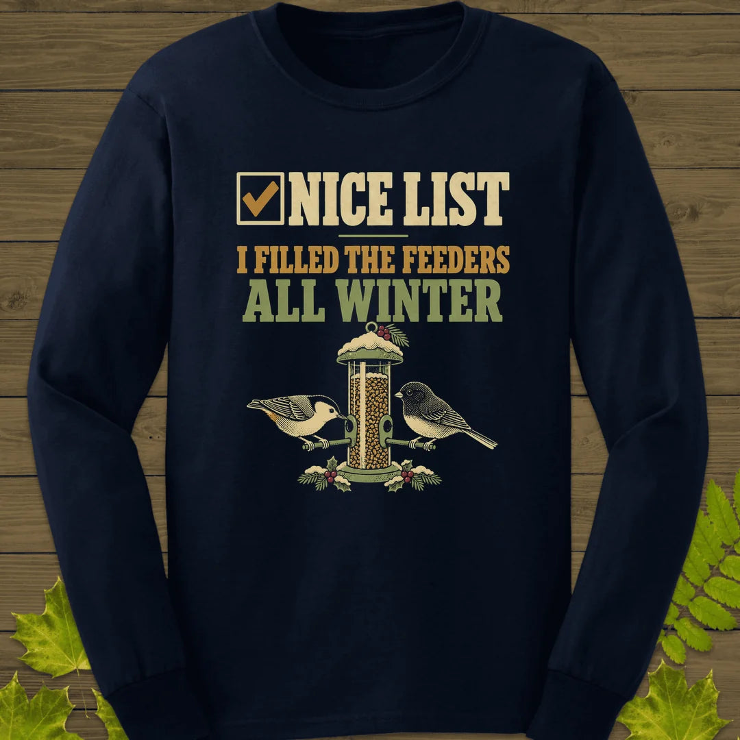 Nice List Feeders Long Sleeve in Navy