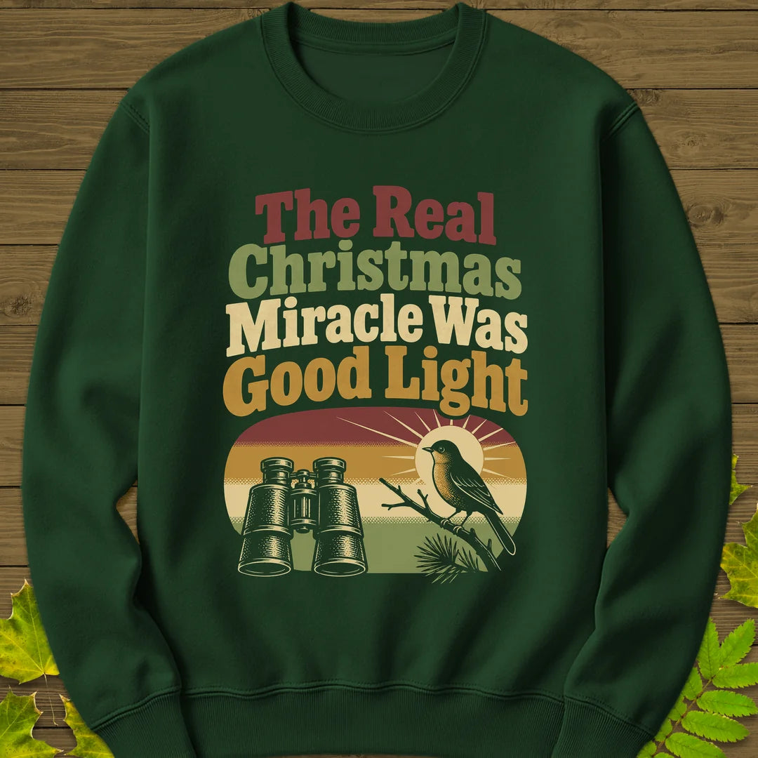 Good Light Miracle Sweatshirt in Forest Green
