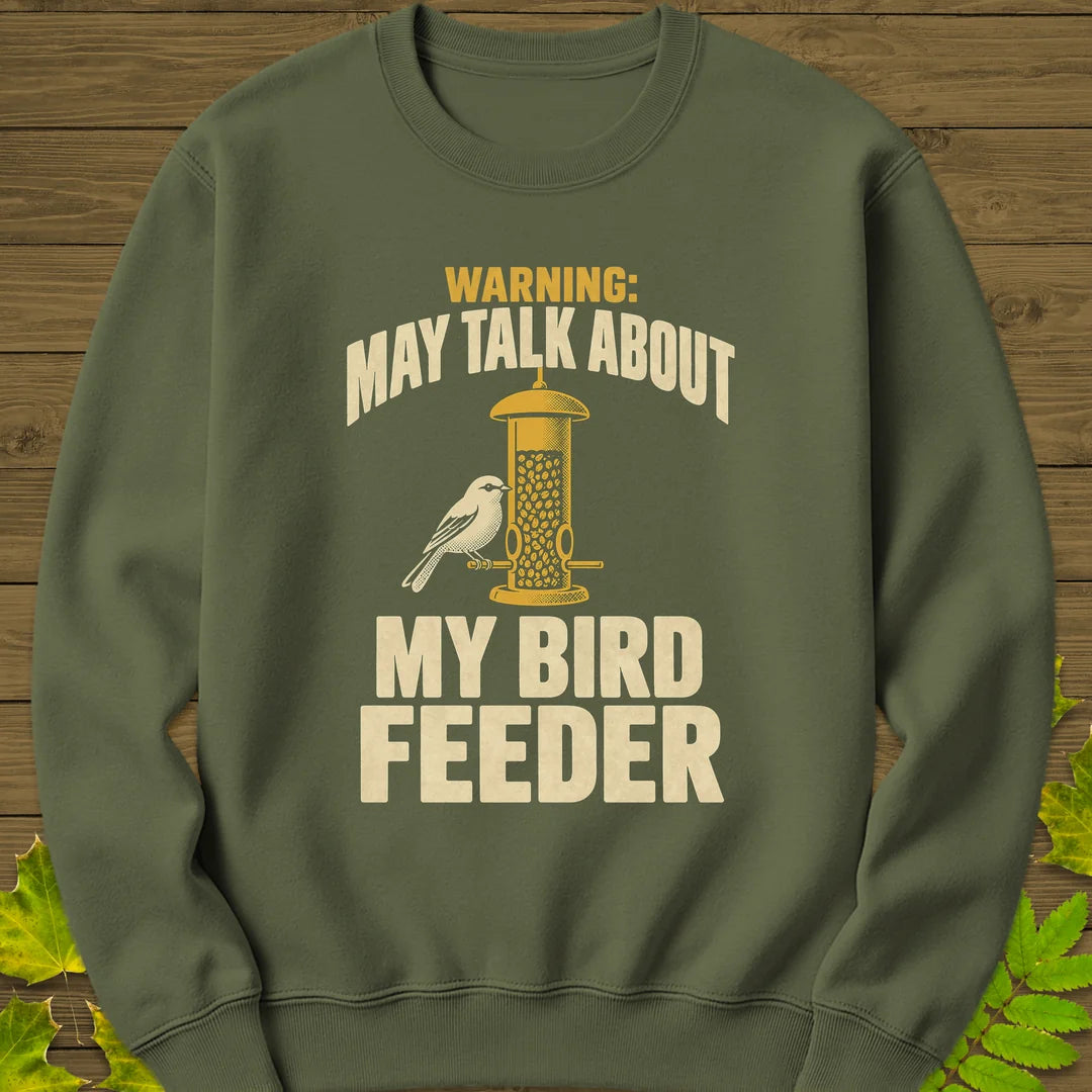 Feeder Warning Sweatshirt in Military Green