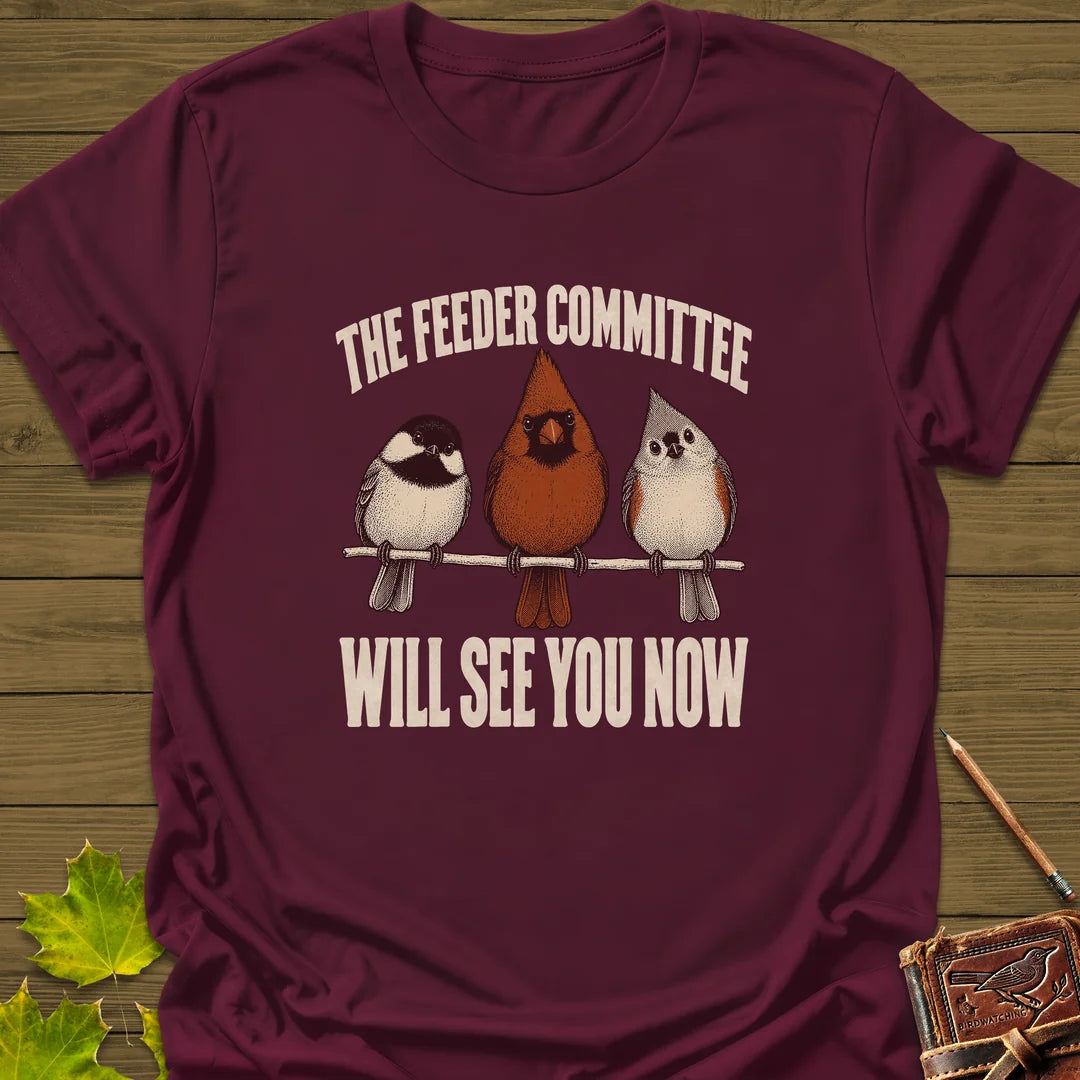 Feeder Committee T-Shirt in Maroon