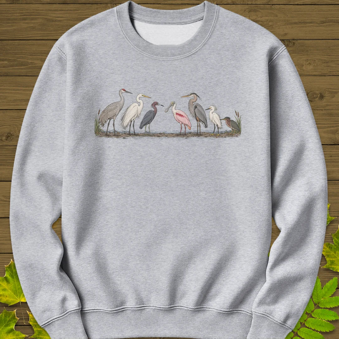 Wading Bird Lineup Sweatshirt in Sport Grey
