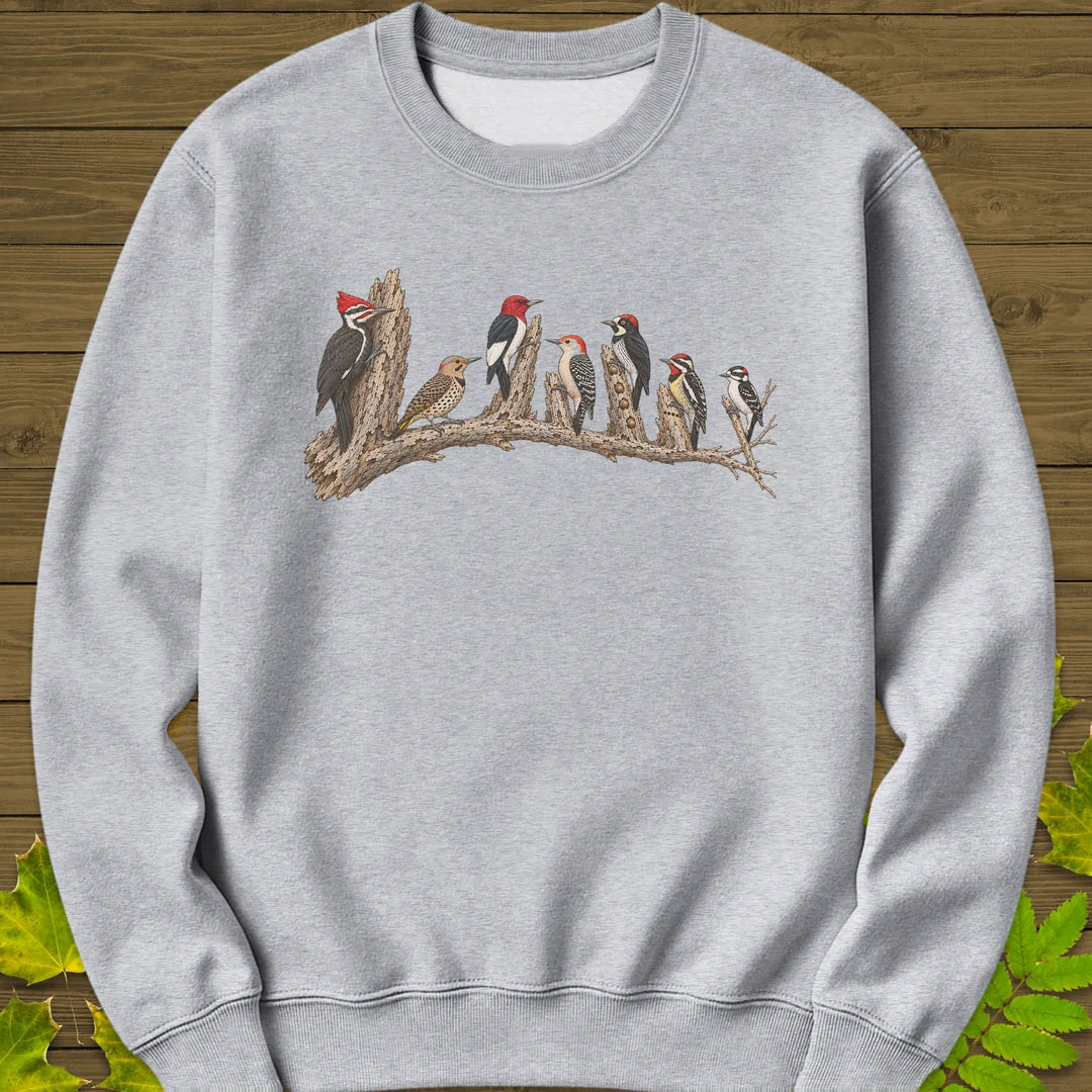 Woodpecker Lineup Sweatshirt in Sport Grey