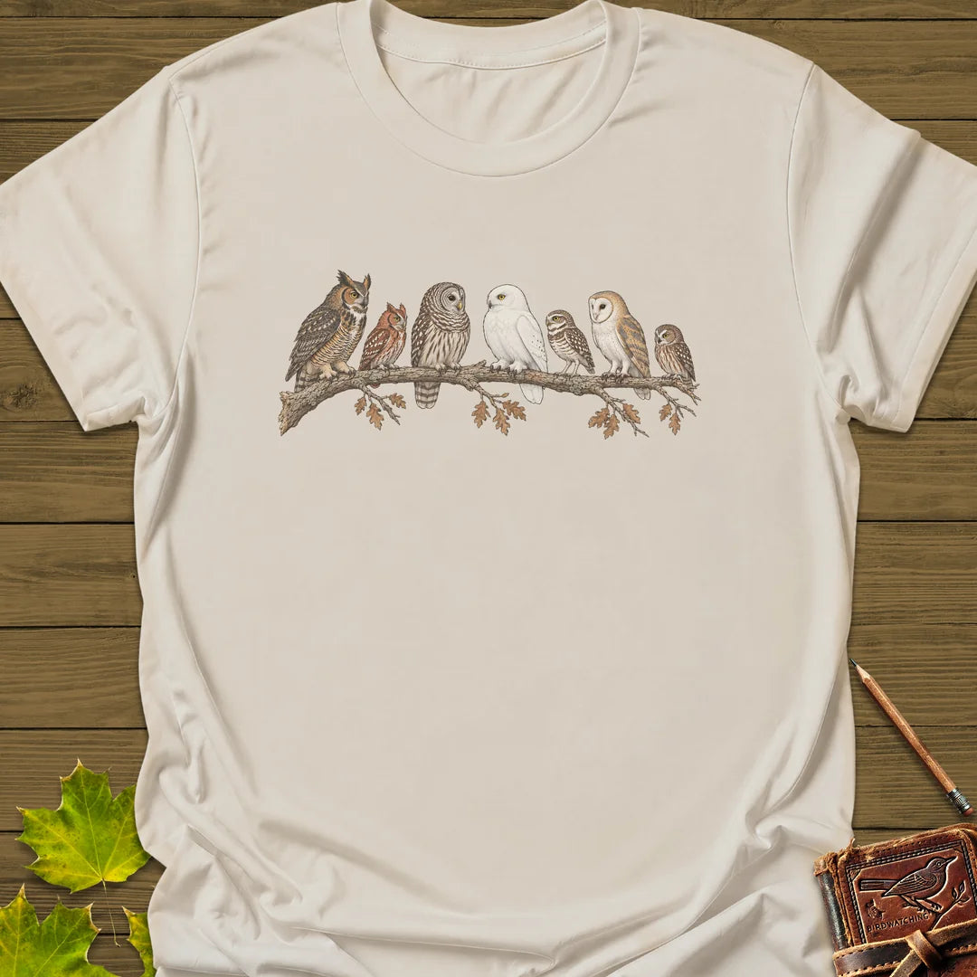 Owl Parliament T-Shirt in Natural