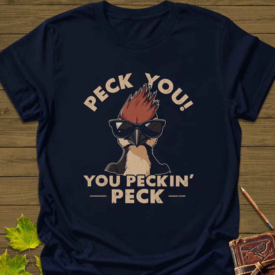 Peck You T-Shirt in Navy