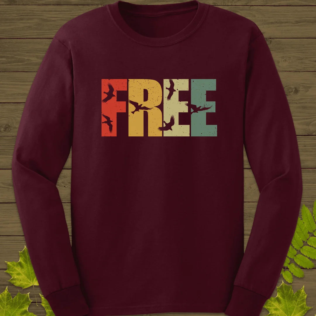 Fly Free Long Sleeve in Maroon