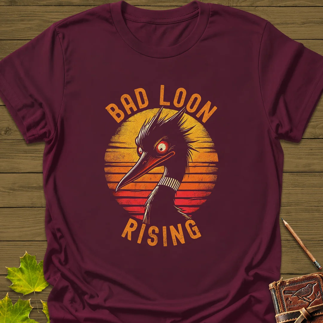 Bad Loon Rising T-Shirt in Maroon