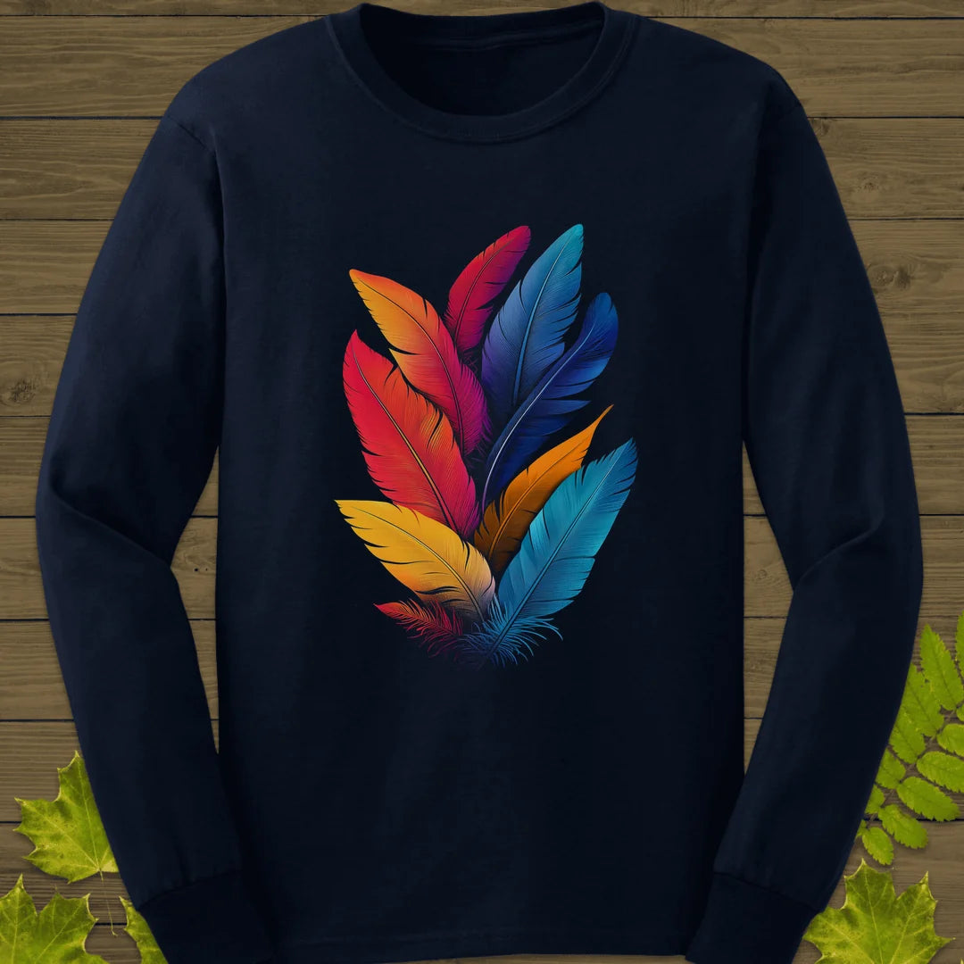 Vivid Plumes Long Sleeve in Navy