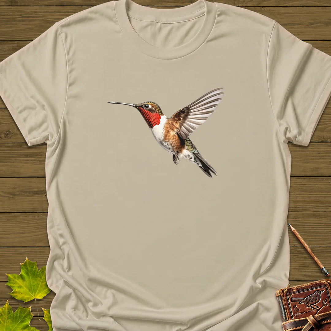 Ruby-throated Hummingbird T-Shirt in Sand