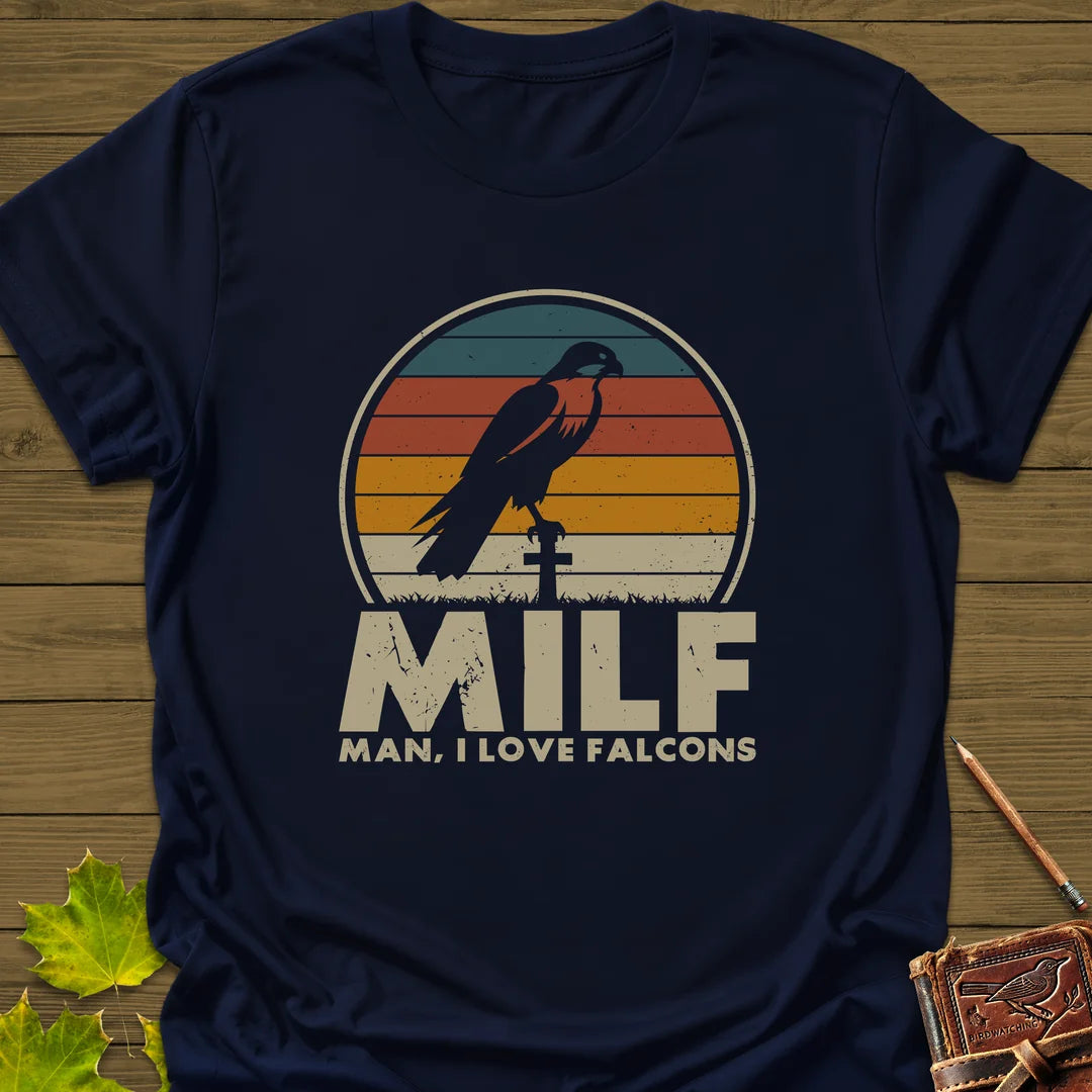 Man, I Love Falcons T-Shirt in Navy