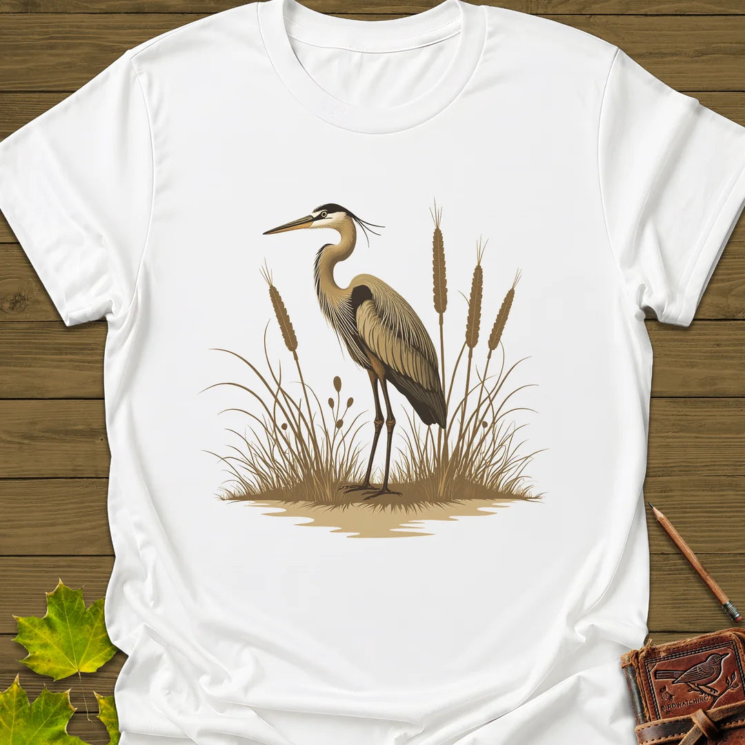 Heron Harmony T-Shirt in White