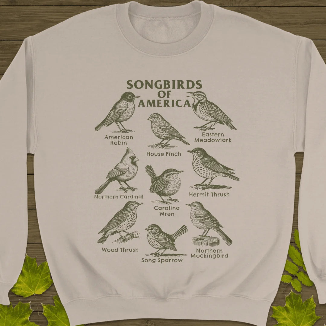 Songbirds of America Sweatshirt in Sand